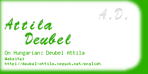 attila deubel business card